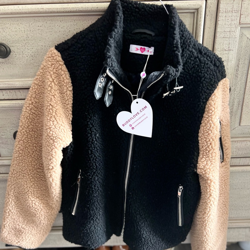 Buddy Love Sherpa jacket size small NWT